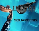 Final Fantasy 7 Remake-logotypen bredvid The Game Awards-statyn (Bildkälla: The Game Awards, Square Enix med ändringar)
