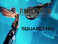 Final Fantasy 7 Remake-logotypen bredvid The Game Awards-statyn (Bildkälla: The Game Awards, Square Enix med ändringar)