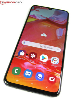 Recension av Samsung Galaxy A70. Recensionsex från notebooksbilliger.de