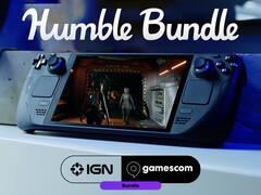 IGN Gamescom 2025-paketet upphör att gälla den 11 september 2025. På bilden: Steam Deck som kör The Expanse. (Bildkälla: Notebookcheck och Humble Bundle - redigerad)