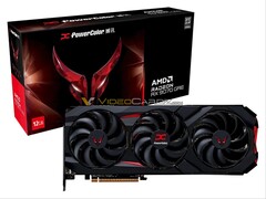 Red Devil Radeon RX 9070 GRE från PowerColor förväntas ha samma kylardesign som andra Red Devil-kort. (Bildkälla: Videocardz) 