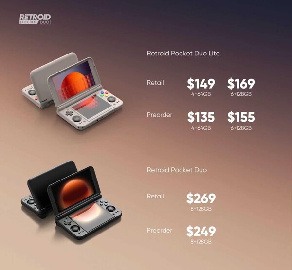 Retroid kommer att erbjuda rabatt till köpare som förbeställer Pocket Duo och Pocket Duo Lite.