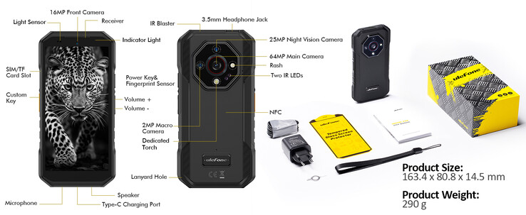 Telefonen har en extra anpassningsbar knapp (Bildkälla: Ulefone)