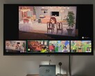 Switch 2 GameChat visas på en TV