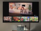 Switch 2 GameChat visas på en TV