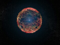 En bild som visar supernovan SN 1993J.