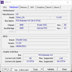 CPU-Z-huvudkort