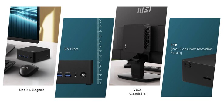 MSI Cubi Z minidator har ett pyttelitet hölje på 0,9 liter. (Bildkälla: MSI)