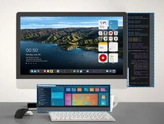 Displayen kan monteras bredvid eller under din primära huvudmonitor (Bildkälla: PinRuis)