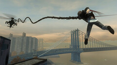 Detta klassiska spel från 2009 kan komma att få en remaster snart. Skärmdump med spelets karaktär som flyger över en bro avbildad (bildkälla: Steam)