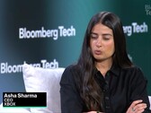 Asha Sharma under intervju med Bloomberg Tech.
