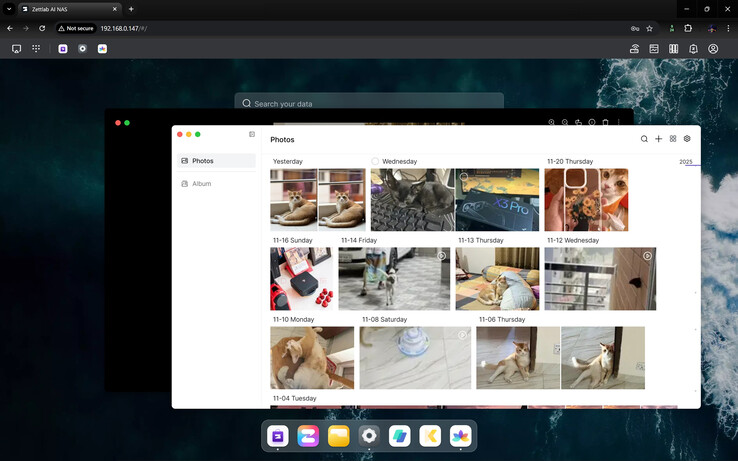 Åtkomst till säkerhetskopierad media från webbgränssnittet