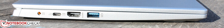 Strömförsörjning (ihålig kontakt), USB Type-C 3.1 med PD och DisplayPort, HDMI, USB-A 3.1