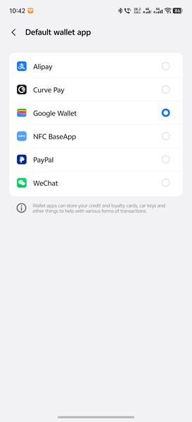 Google Wallet har varit inställt som standard i evigheter.