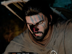 Crimson Deserts protagonist Kliff visar med en visuell bugg på en PC som kör en Intel Arc B580 GPU