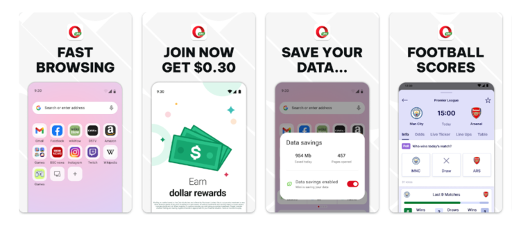 Opera Mini Android webbläsare