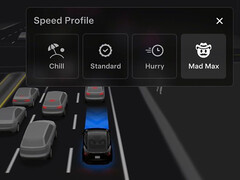 Den nya Tesla FSD 14 Mad Max-läget. (Bildkälla: Sawyer Merritt/X)