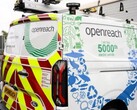 En specialdesignad Openreach EV som markerar företagets 5.000:e elektriska skåpbil på vägarna i Storbritannien (Bildkälla: Openreach)