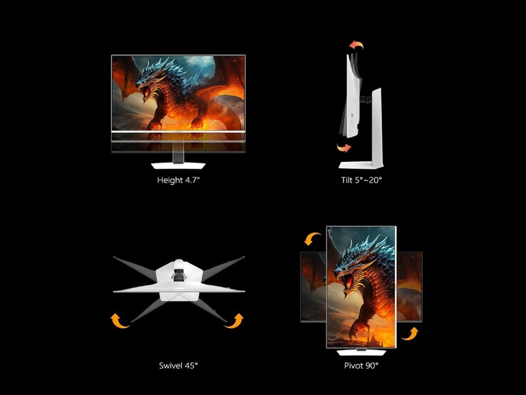 Innocn GA27M1Q levereras med ett fullt justerbart stativ. (Bildkälla: Innocn via Amazon)