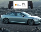 PlayStation Portal avbildad ovanför Sony Honda Afeela 1 EV (Bildkälla: Sony Honda Mobility, Sony PlayStation med ändringar)