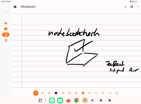 Den förinstallerade ArtNote-appen erbjuder mycket få alternativ.