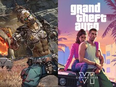 Borderlands 4 (vänster) släpps den 12 september och GTA 6 (höger) har ännu inget exakt utgivningsdatum. (Bildkälla: Steam och Take-Two, redigerad)
