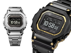 Casio GMW-BZ5000D-1 (till vänster) och GMW-BZ5000BD-1 (till höger), fotograferade mot en vit bakgrund. (Bildkälla: Casio UK - redigerad)