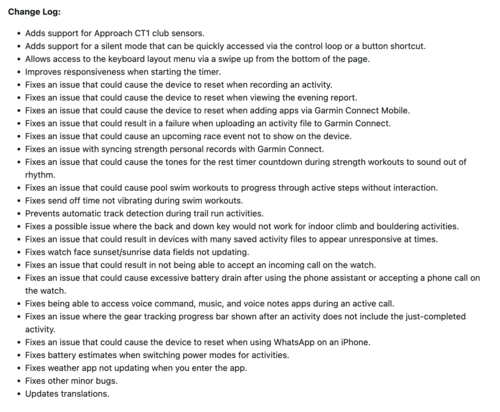Release Notes för Garmin Forerunner 570 uppdatering version 17.33
