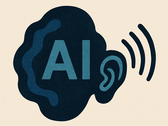 Abstrakt illustration som symboliserar AI-driven hörselteknik (Bildkälla: OpenAI/DALL-E)