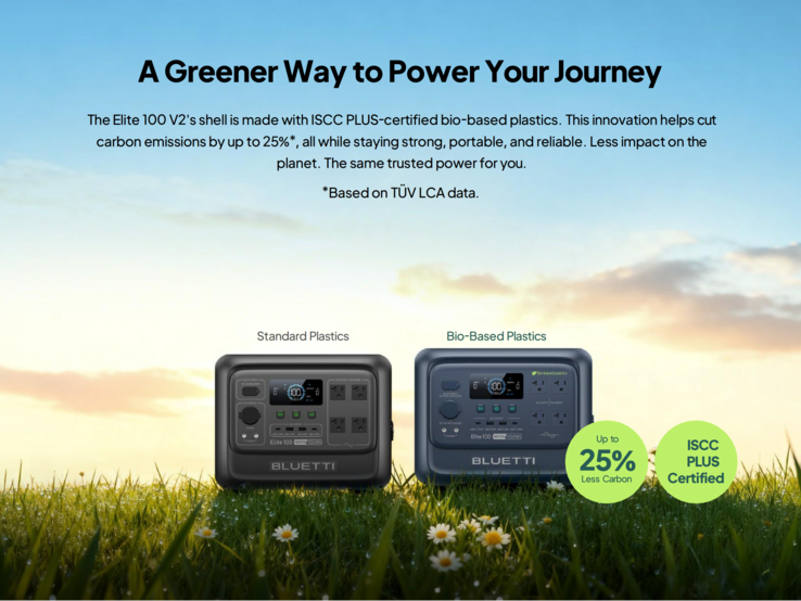 Bluetti Elite 100 V2 Bio-based Edition kommer i en jordnära djupblå finish (Bildkälla: Bluetti)