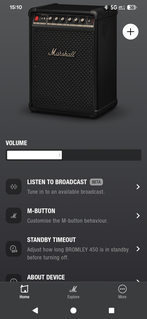 Marshall Bluetooth-app: att justera volymen är inte direkt spännande