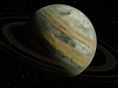 Konstnärsillustration som visar en exoplanet med ringar. (Bildkälla: AdisResic - Pixabay)