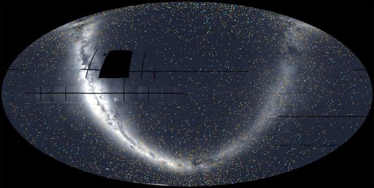 TESS-bilden visar universum och exoplaneter.
