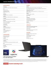 Specifikationer Lenovo ThinkPad X13 G7 Intel.
