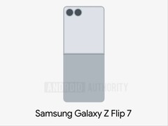 Läckt bild av Galaxy Z Flip 7 visar större skärm. (Bildkälla: Android Authority)