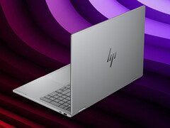 HP:s nya OmniBook X Flip 16 i en av de tre färgerna vid lanseringen.
