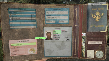 En bild som visar ett pass i Contraband Police.