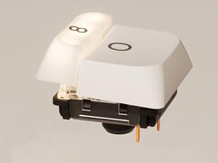 Dubbelverkande tangenter på Nics Tek Hesper64(100) lågprofilstangentbord gör att spelare snabbt kan aktivera sekundära funktioner. (Bildkälla: Nics Tek)