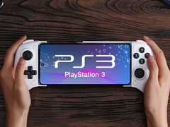 V20250425 av RPCSX-UI-Android är nu tillgänglig på det officiella GitHub-arkivet. På bilden: en redigerad bild av den mobila styrenheten 8BitDo. (Bildkälla: 8BitDo, Sony, och InkomingVirus på Devianart)