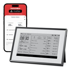 Switchbot Weather Station kombinerar en väderstation, väckarklocka, kalender och smarta hem-kontroller i en och samma enhet.
