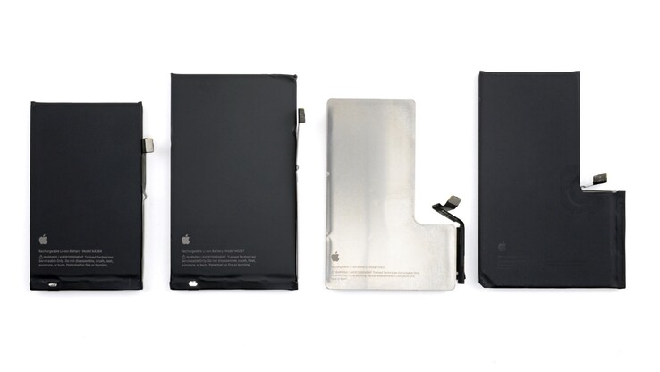 IPhone 16 Pro-batteriet har redan ett aluminiumhölje, till skillnad från de som finns i iPhone 16, iPhone 16 Plus och iPhone 16 Pro Max (Bildquelle: iFixit)