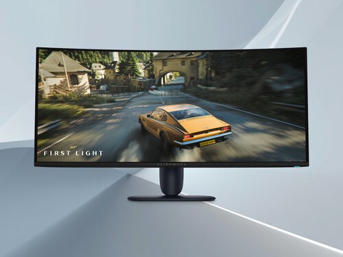 Spel som visas på Alienware AW3426DW, en 34-tums QD-OLED-skärm
