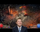 Elon Musk misslyckas med tutorial-bossen i Path of Exile 2 - live på stream. (Bildkälla: Pixabay, Tumisu / YouTube, WoldGamerSK)