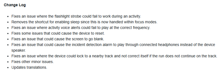 Release notes för betaversion 15.12 för smartklockorna Forerunner 570 och Forerunner 970. (Bildkälla: Garmin)