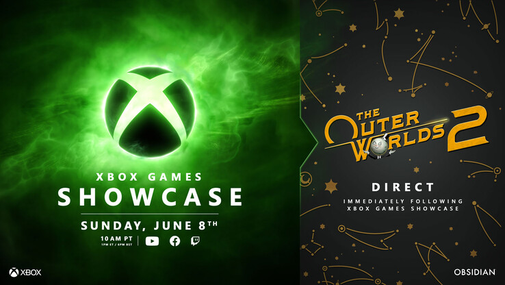 Datum och tid för Xbox Games Showcase 2025 och The Outer Worlds 2 Direct. (Bildkälla: Xbox/Microsoft)