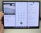 På Galaxy Z TriFold körs tre appar sida vid sida. (Bildkälla: Mobiltelefonforskaren Yasuhiro Yamane)