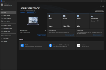 MyAsus: Startskärm