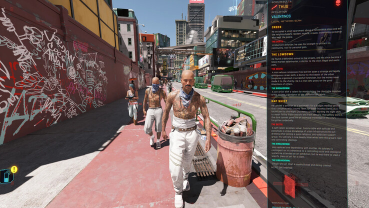 Bild av modden Ambient Factions Of Night City som visar ett nytt gäng. (Bildkälla: Slim420m - Nexus Mods)