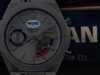 Casio Edifice x Nismo ECB-S10NIS-7A-klockan har en logotyp som lyser i mörkret. (Bildkälla: Casio)