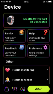 Den sista fliken innehåller klockinställningarna